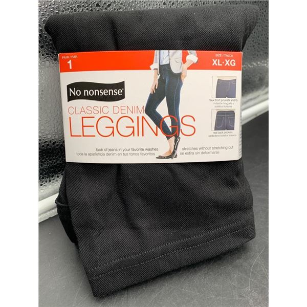 No Nonsense Classic Denim Leggings, Size XL
