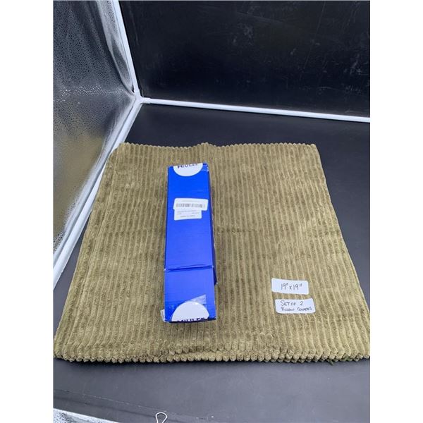 Set of 2 Miulee Pillow Covers, 19″ x 19″, Olive Green