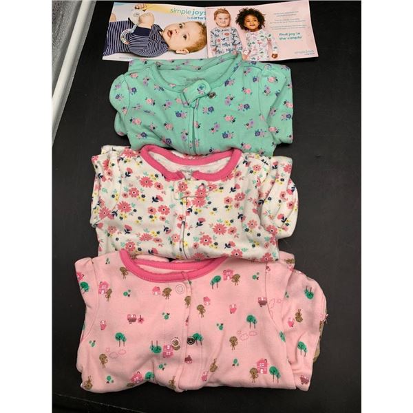 Simple Joys by Carter’s Infant Girls’ Footed Pajamas, Size 6-9 Months
