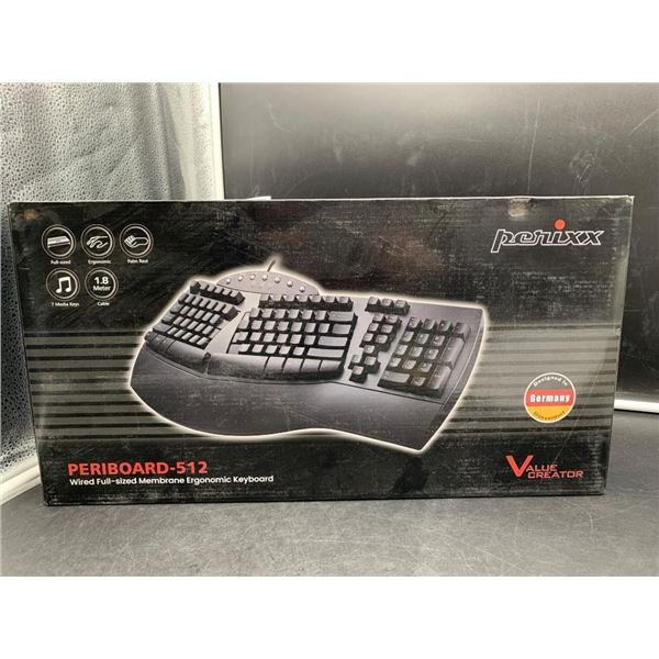 Perixx Periboard-512 Wired Membrane Ergonomic Keyboard
