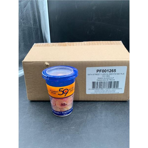 59th Street Peach Slices Cups, 12 x 160g