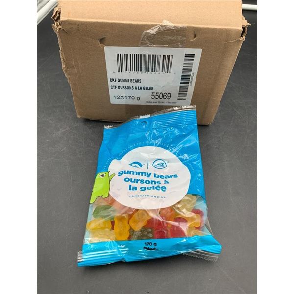 Case of 12 Bags of CKF Gummy Bears, 170g Each
