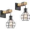 Image 1 : LED Industrial Wall Sconce Set of Two