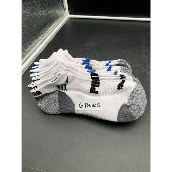 6 Pairs of Puma Athletic Low-Cut Socks