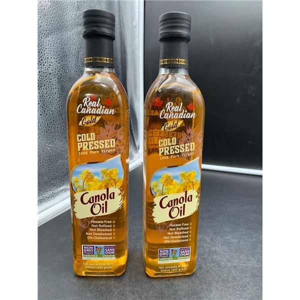 Real Canadian Gold Cold Pressed Canola Oil 2 x 500ml