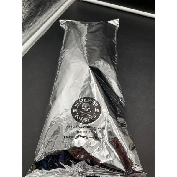 Death Wish Coffee Co. Dark Roast Whole Bean, 32 oz