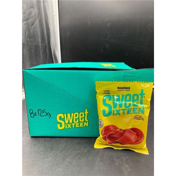 Sweet Sixteen Classic Licorice Rolls 8x125g by Mondoux