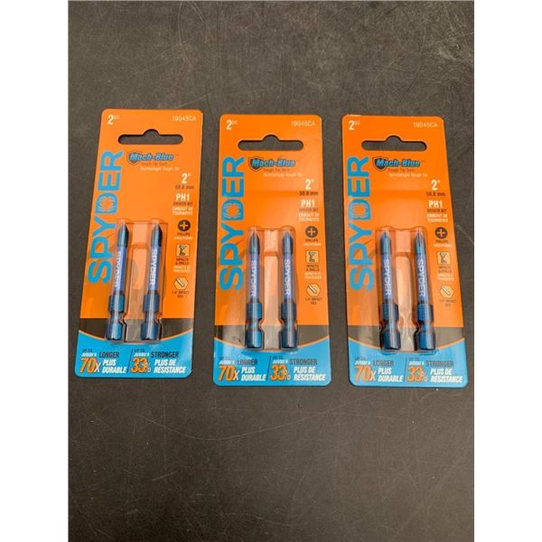 Spyder 2-Inch PH1 DuraBits 3-Pack, Lot of Three
