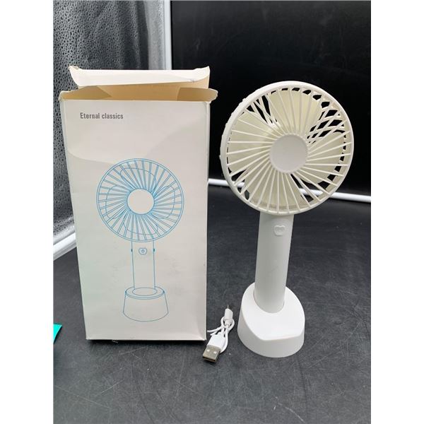 Portable USB Rechargeable Desk Fan with Stand