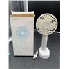 Image 1 : Portable USB Rechargeable Desk Fan with Stand