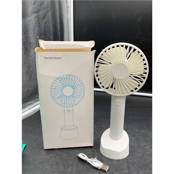 Portable USB Rechargeable Desk Fan with Stand