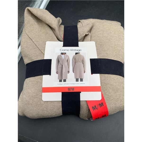 Como Vintage Beige Cardigan With Belt in Medium Size