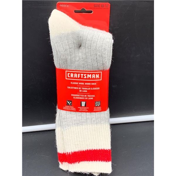 Craftsman Classic 3pk Wool Work Socks, Size 10-13, Men’s