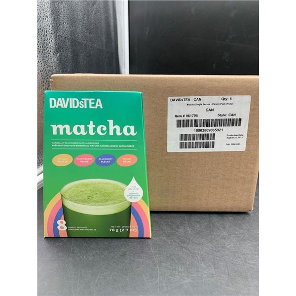 David’s Tea Matcha Singles Variety Pack (78 g) – 6 Boxes