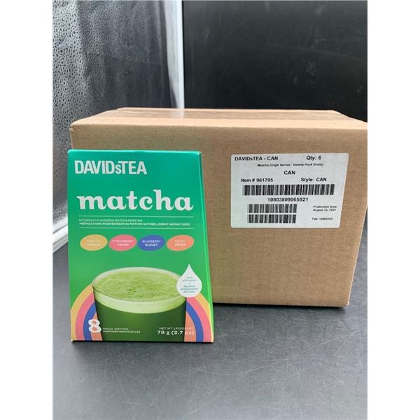 David’s Tea Matcha Singles Variety Pack (78 g) – 6 Boxes