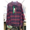 Image 1 : Orvis Men’s Red and Blue Plaid Flannel Shirt, XL