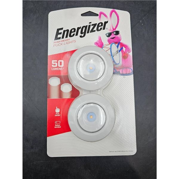 Energizer 50 Lumens Push Lights 2-Pack in Original Packaging