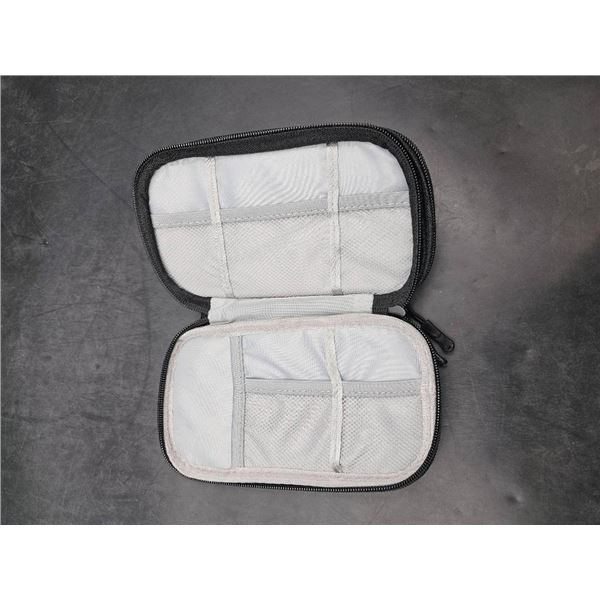 Black Zippered Travel Organizer with Interior Pockets