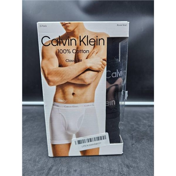 Calvin Klein 5-Pack Cotton Boxer Briefs, Size Large
