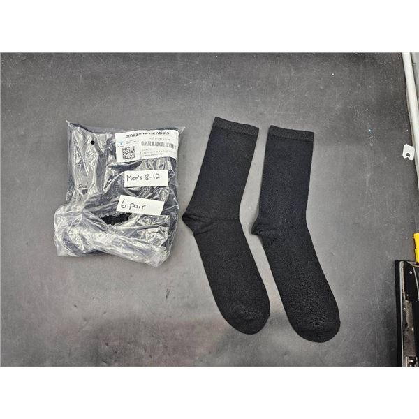 6 Pairs of Black Men’s Socks
