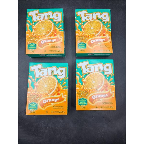 Lot of 4 Tang Orange Drink Mix Boxes, 276g Each