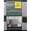 Image 3 : Roots Home Twin Simple 4-Piece Cotton Sheet Set