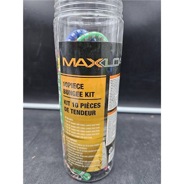 Max Load 10-Piece Bungee Kit in Clear Plastic Container