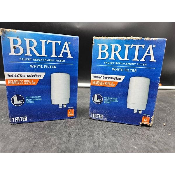 Two Brita Faucet Replacement White Filters In Boxes