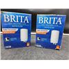 Image 1 : Two Brita Faucet Replacement White Filters In Boxes