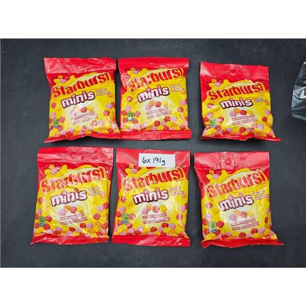 Lot of 6 Starburst Minis 191g Bags