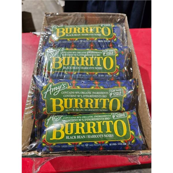***FROZEN*** Amy’s Black Bean Burrito Lot, 12-Pack