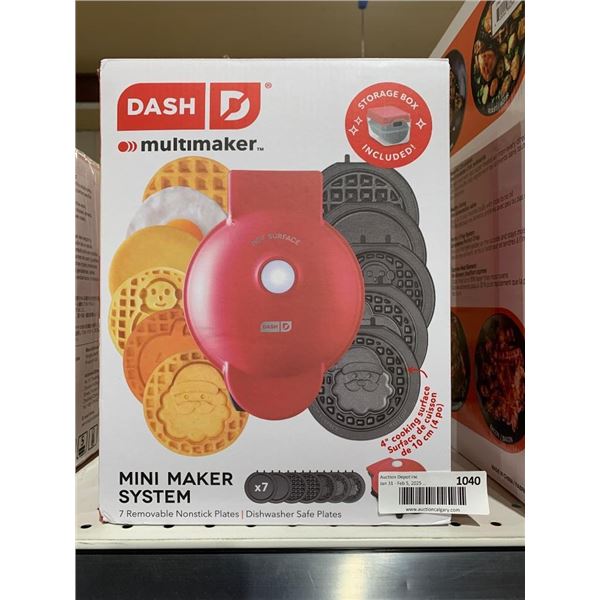 Dash MultiMaker Mini Waffle Maker System With 7 Plates