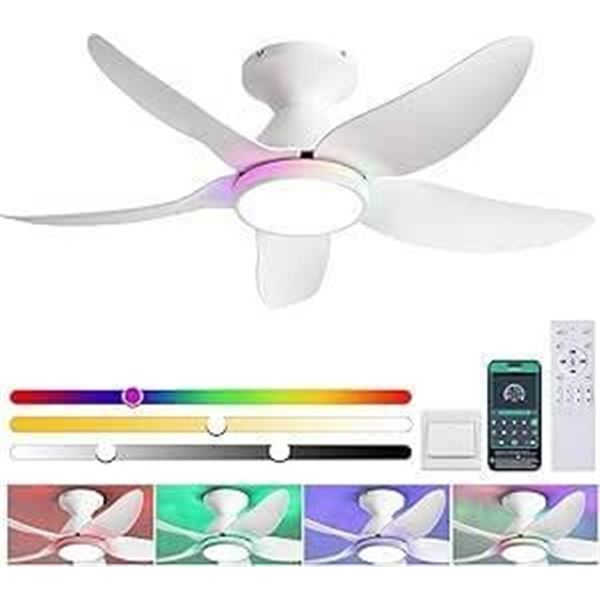 Kviflon Ceiling Fan With RGB Lights, Model 8226-RGB