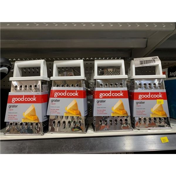 Good Cook Multi-Sided Cheese Grater with Stainless Steel Blades