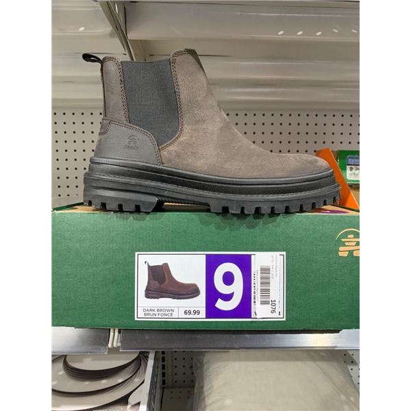 Kamik Dark Brown Slip-On Boots, Size 9