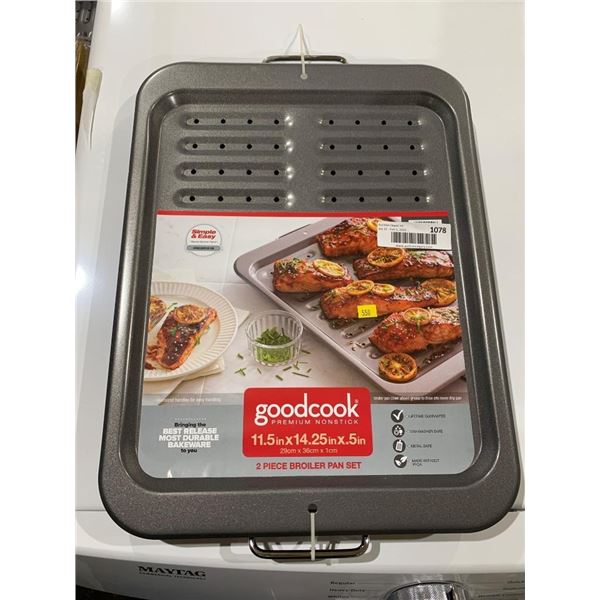 GoodCook 2-Piece Premium Nonstick Broiler Pan Set