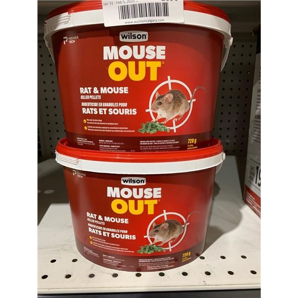 Wilson Mouse Out Rat and Mouse Killer Pellets, 720g, Pack of 2