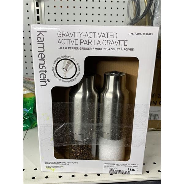 Kamenstein Gravity-Activated Salt and Pepper Grinder Set