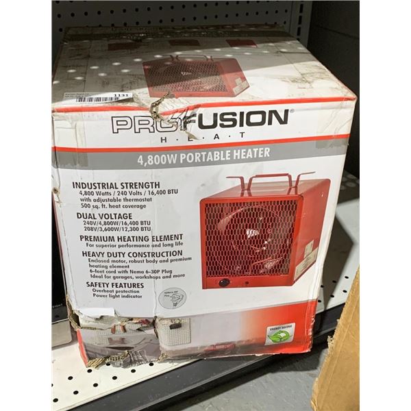 ProFusion 4800W Portable Heater with Dual Voltage