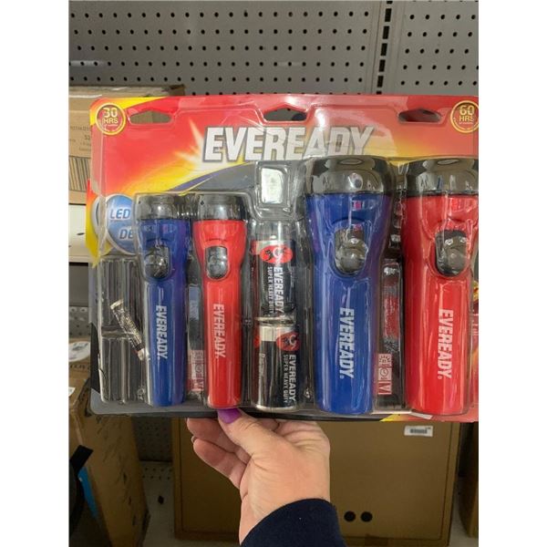 Eveready LED Flashlight Set with Batteries – 6-Piece