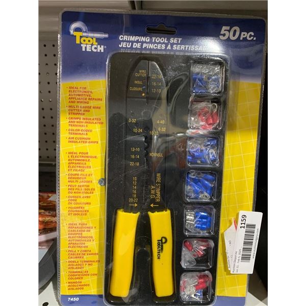 Tool Tech 50-Piece Crimping Tool Set with Wire Cutter and Stripper