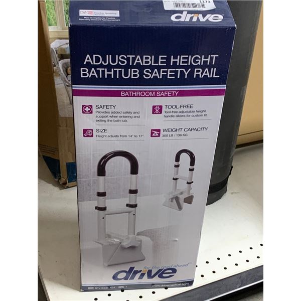 Adjustable Height Bathtub Safety Rail by Drive Medical