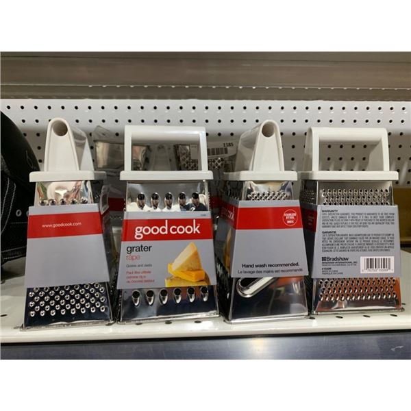 Lot of 4- GoodCook Four-Sided Stainless Steel Grater