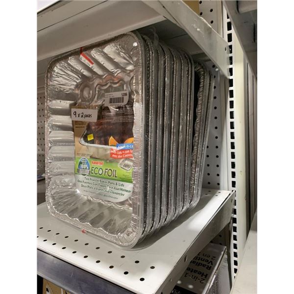 Handi-Foil Eco-Foil Roaster/Baker Pans With Lids, Pack of 9×2