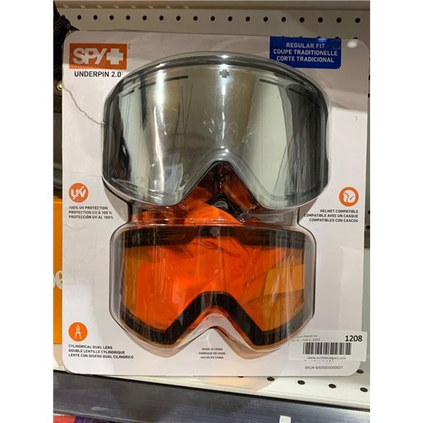 Spy+ Underpin 2.0 Snow Goggles with Dual Lenses, Regular Fit