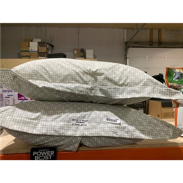 Set of 2 Standard Size Pillows in Decorated Pillow Shams