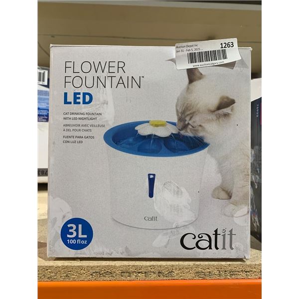 Catit LED Flower Fountain with 3L Water Capacity
