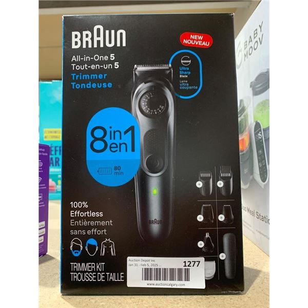 Braun All-in-One Trimmer 5 8-in-1 Hair, Beard, and Body Grooming Kit