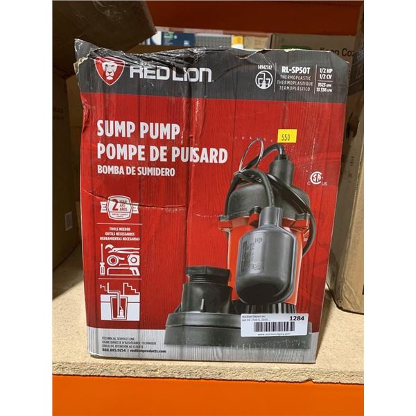Red Lion RL-SP50T 0.5 HP Sump Pump With Tethered Float Switch