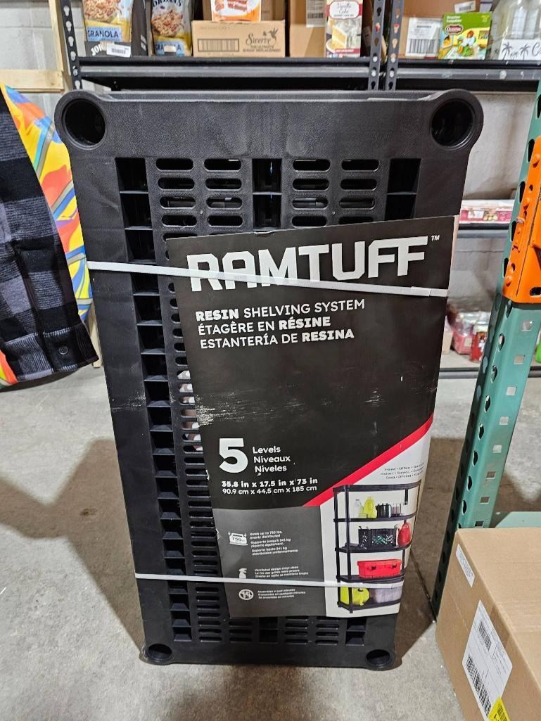 RamTuff 5-Level Resin Shelving System with Adjustable Shelves